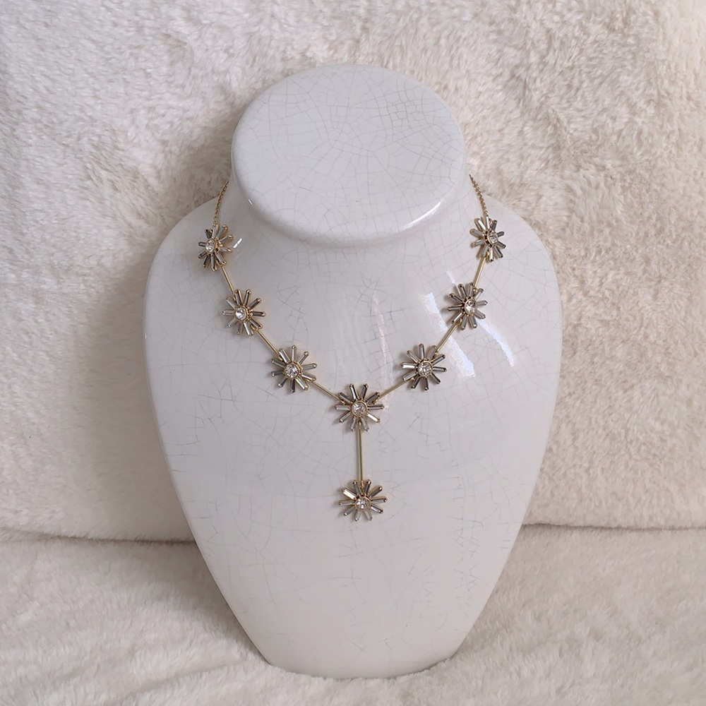 NWT J.CREW Colorblock Flower Necklace AS550